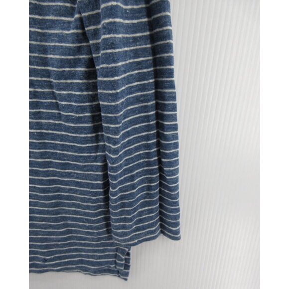 Vince Top XS Linen Shirt Pullover Striped Pocket T Tee Scoop Neck * - Picture 3 of 12